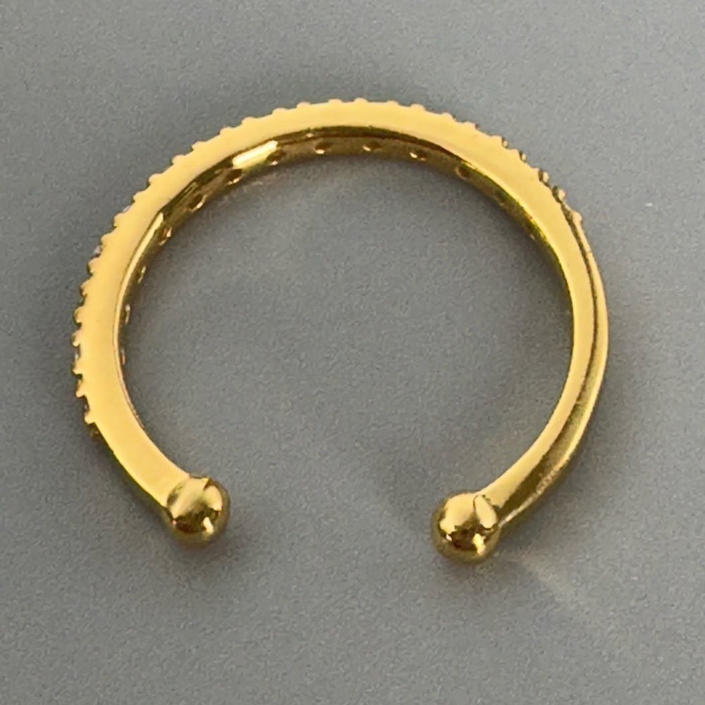 14k Gold Vermeil CZ Ear Cuff - Picture 5 of 7